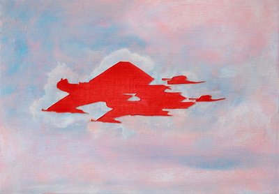 Rode bergwolken door Joshua Hoskins