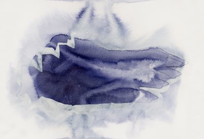 Zacht indigo, abstract door Joshua Hoskins