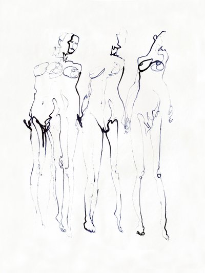 Drie elegante figuren door Joshua Hoskins