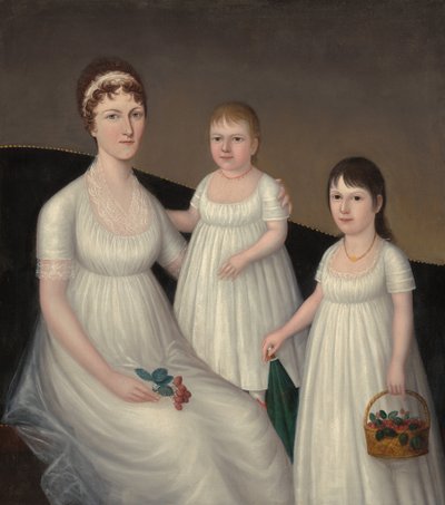 Grace Allison McCurdy mevrouw Hugh McCurdy en haar dochters, Mary Jane en Letitia Grace, ca. 1806 door Joshua Johnson