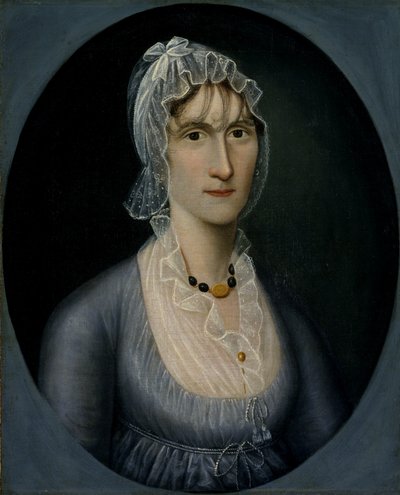 Portret van Mrs. Barbara Baker Murphy (vrouw van zeekapitein) door Joshua Johnson
