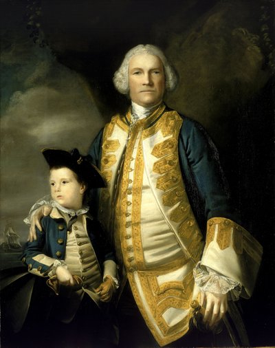Admiraal Francis Holburne (1704-1771) en zijn zoon, Sir Francis, 4e Baronet (1752-1820) door Joshua Reynolds