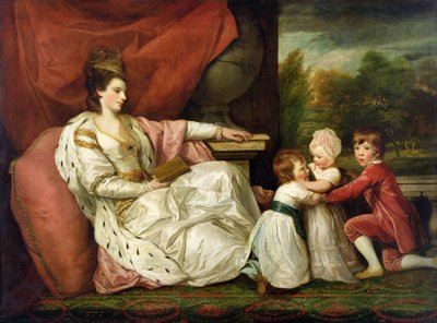 Charlotte Grenvill (Lady Williams-Wynn) en haar kinderen, c.1788 door Joshua Reynolds