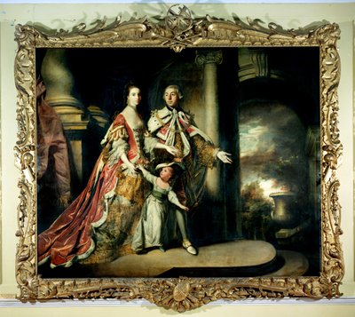Graaf en Gravin van Mexborough, met hun zoon Lord Pollington door Joshua Reynolds