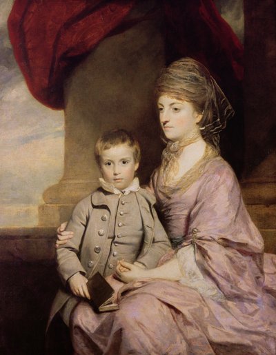 Elizabeth Herbert, Gravin van Pembroke en haar zoon George, Lord Herbert, 1764-67 door Joshua Reynolds