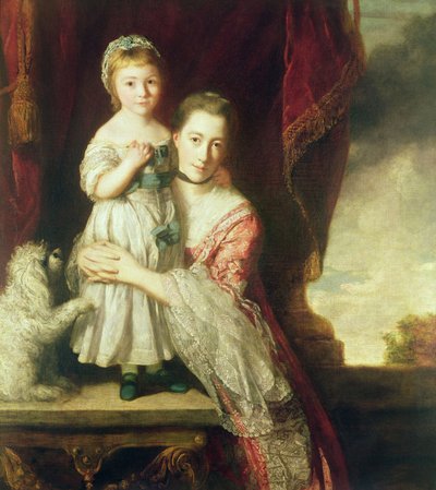 Georgiana, gravin Spencer met Lady Georgiana Spencer, 1759-61 door Joshua Reynolds