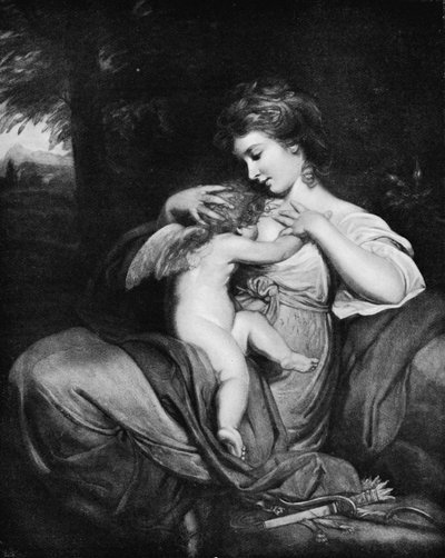 Hope Nursing Love Miss Morris als Hope Nursing Cupid, ca. 1770, 1912 door Joshua Reynolds