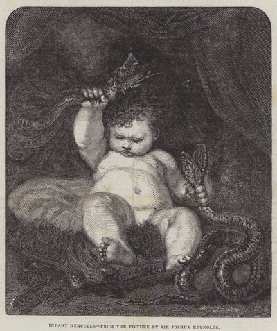 Kleine Hercules door Joshua Reynolds