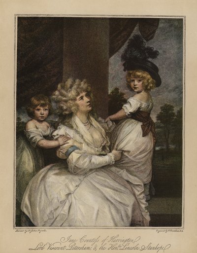 Jane Gravin van Harrington, Lord Viscount Petersham, en de Eerwaarde Lincoln Stanhope door Joshua Reynolds