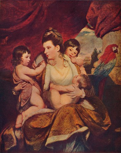 Lady Cockburn en haar drie oudste zonen, 1773, 1907 door Joshua Reynolds