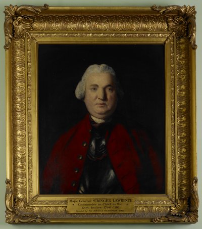 Generaal-majoor Stringer Lawrence (1697-1775), opperbevelhebber in Oost-Indië door Joshua Reynolds