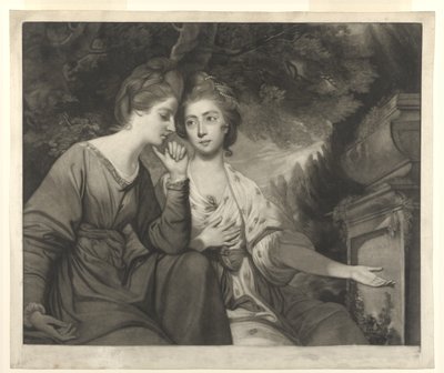 Mevrouw Harriet Bouverie en mevrouw Frances Ann Crewe, gegraveerd door Giuseppe Marchi, 1770 door Joshua Reynolds