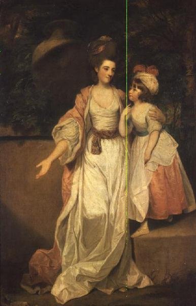 Mevrouw Thomas Jelf Powis en haar dochter Catherine door Joshua Reynolds