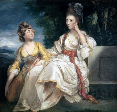 Mevrouw Thrale en haar dochter Hester (Queeney) 1777-78 door Joshua Reynolds