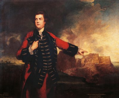 Portret van Britse generaal William Keppel die Morro Castle bestormt, schilderij door Joshua Reynolds door Joshua Reynolds