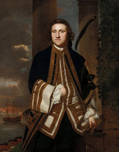 Portret van kapitein George Edgecumbe (1720-1795), met de 