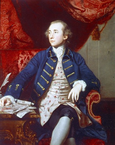 Portret van Warren Hastings (1732 - 1818). Schilderij door Joshua Reynolds. 1766 - 1768. Londen, National Portrait Gallery. door Joshua Reynolds