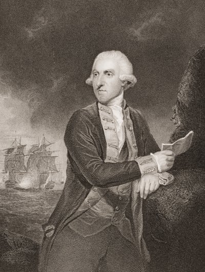 Samuel Hood, 1e Burggraaf Hood, illustratie uit 