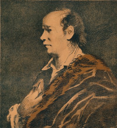 Schets van Oliver Goldsmith, door Sir Joshua Reynolds, 1769-70, 1906 door Joshua Reynolds