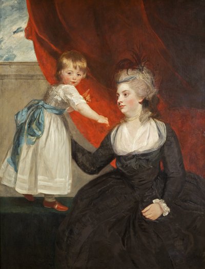 De Eerbare Frances Courtenay, Lady Honywood en haar Dochter door Joshua Reynolds