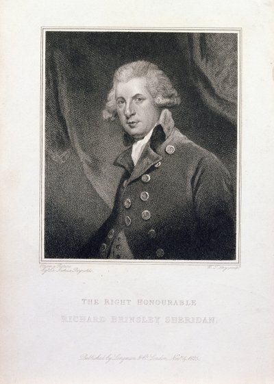 De zeer eerwaarde Richard Brinsley Sheridan, 1825 door Joshua Reynolds