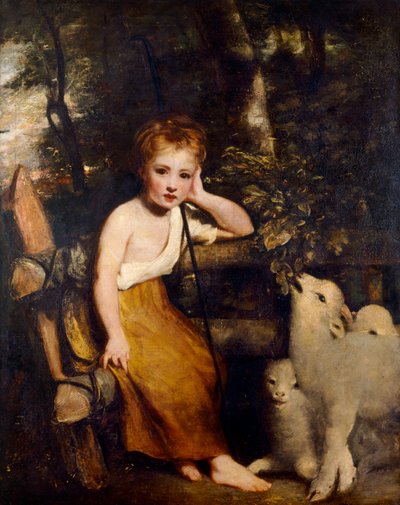 De jonge herderin door Joshua Reynolds