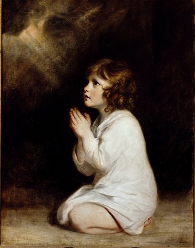 De jonge Samuel in gebed door Joshua Reynolds
