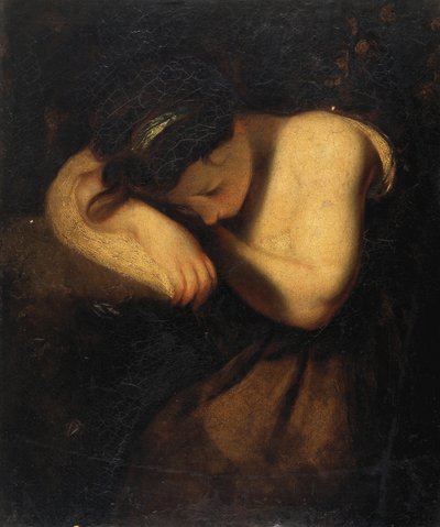 Slapend meisje door Joshua Reynolds