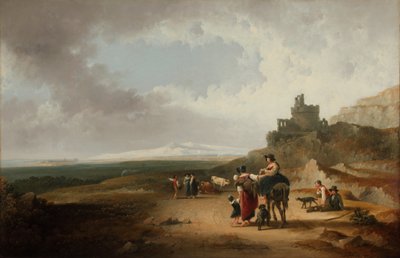 Romantisch Landschap 1835 door Joshua Shaw