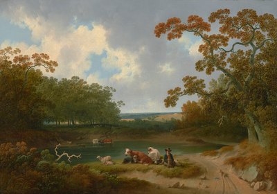 Uitzicht op het platteland van Pennsylvania (1823) door Joshua Shaw