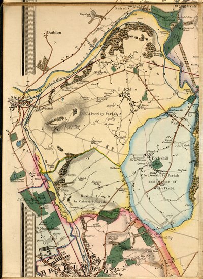 B1, Idle, Shipley, Esholt Hall, Eccleshill en deel van Bradford door Joshua Thorp