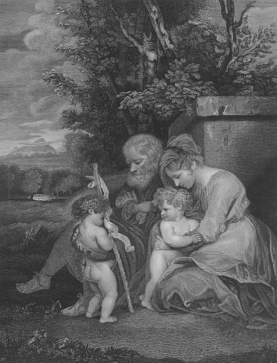 De Heilige Familie, Matteüs 2, Vers 13-15 door Joshua after Reynolds