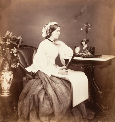 De Gravin Canning, Calcutta, 1861 door Josiah Rowe