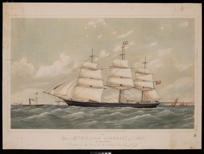 Clipper Ship Wiliam Lindsay van Leith 970 ton register..., 27 februari 1868 door Josiah Taylor