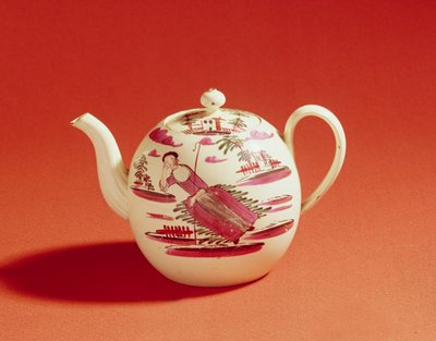 Herderinnetje theepot, versierd door David Rhodes, ca. 1770 door Josiah Wedgwood
