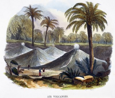 Luchtvulkanen, nabij Cathagena, Colombia, uit Verschijnselen van de Natuur, 1849 door Josiah Wood Whymper