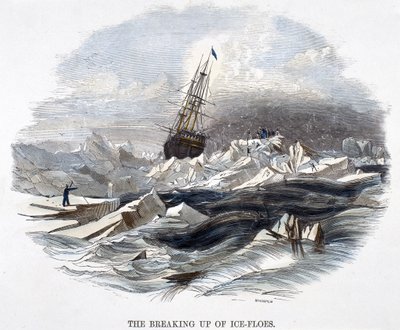 Het Breken van IJsvelden, uit Verschijnselen van de Natuur, 1849 door Josiah Wood Whymper