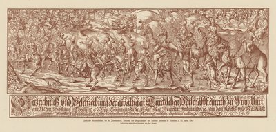 Gezanten van Suleiman de Grote arriveren in Frankfurt door Jost (after) Amman