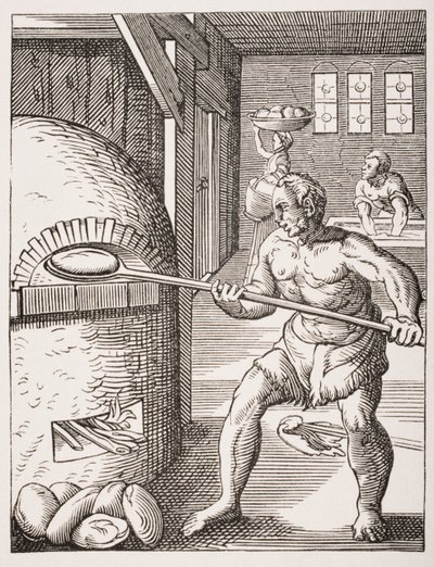De Bakker. 19e-eeuwse reproductie van 16e-eeuwse (gravure) door Jost (after) Amman