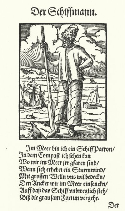 De scheepseigenaar (gravure) door Jost (after) Amman