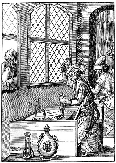 Muntmaker, 16e eeuw 1849 door Jost Amman