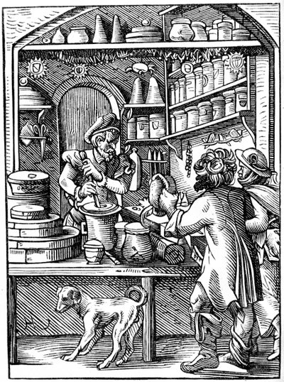 Apotheker, 16e eeuw 1849 door Jost Amman