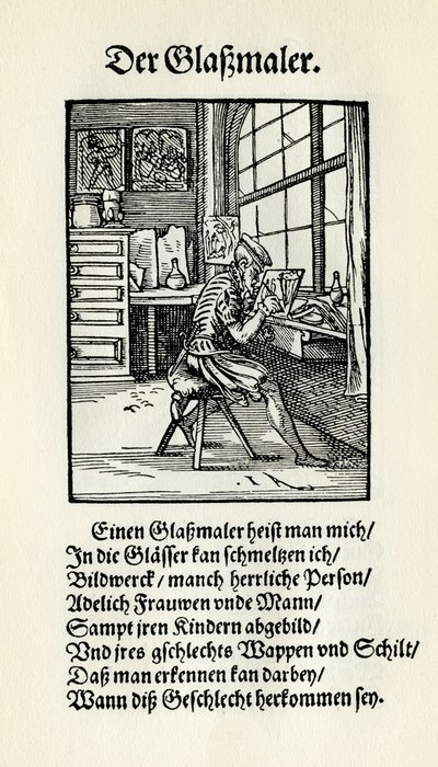 Glas schilder door Jost Amman