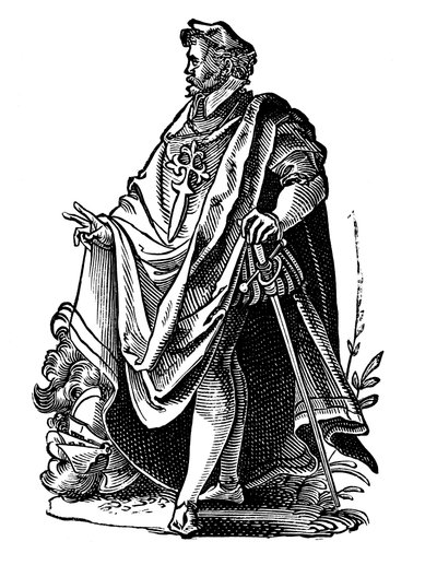 Tempeliersridder in reiskleding, ca. 1119 16e eeuw door Jost Amman