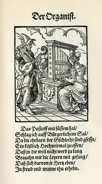 Organist door Jost Amman
