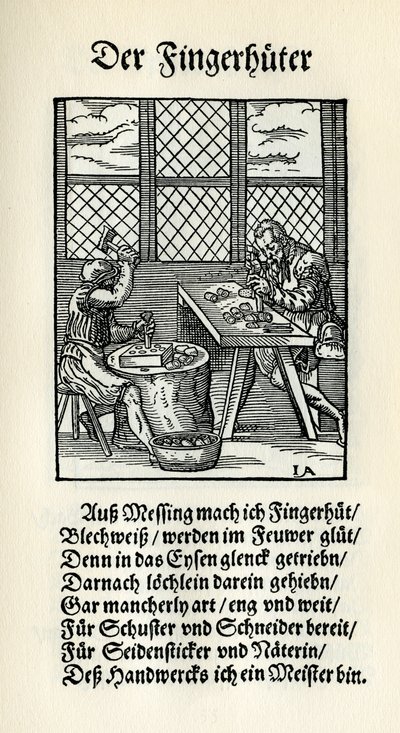 Vingerhoedmaker door Jost Amman