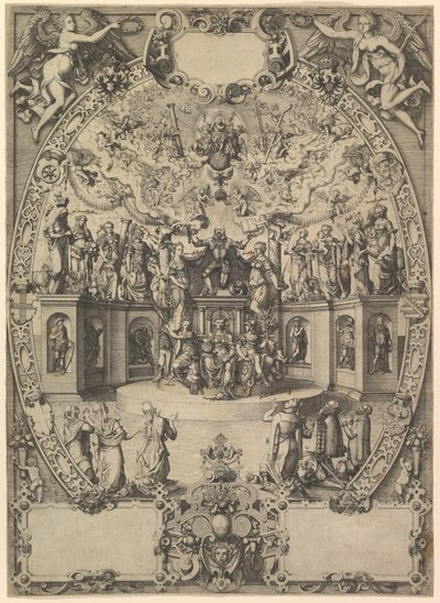 De apotheose van keizer Maximiliaan II door Jost Ammon