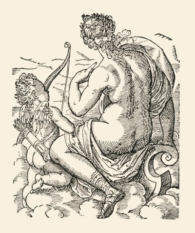 Venus en Cupido, 1906 door Jost Ammon