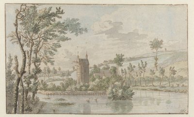 Landschap met Huis Kluys, nabij Brussel door Josua de Grave (attributed to)