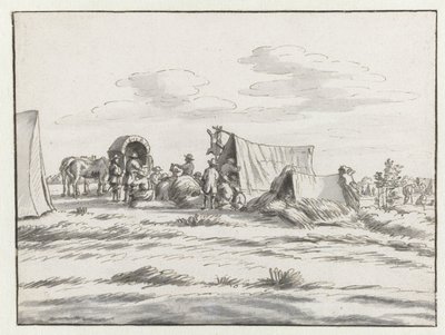 Kampement van het leger van Willem III bij Leuven door Josua de Grave